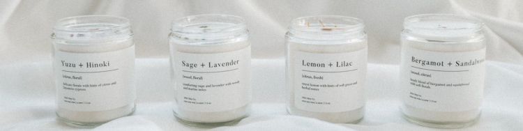 Photo of four After May Co. candles
